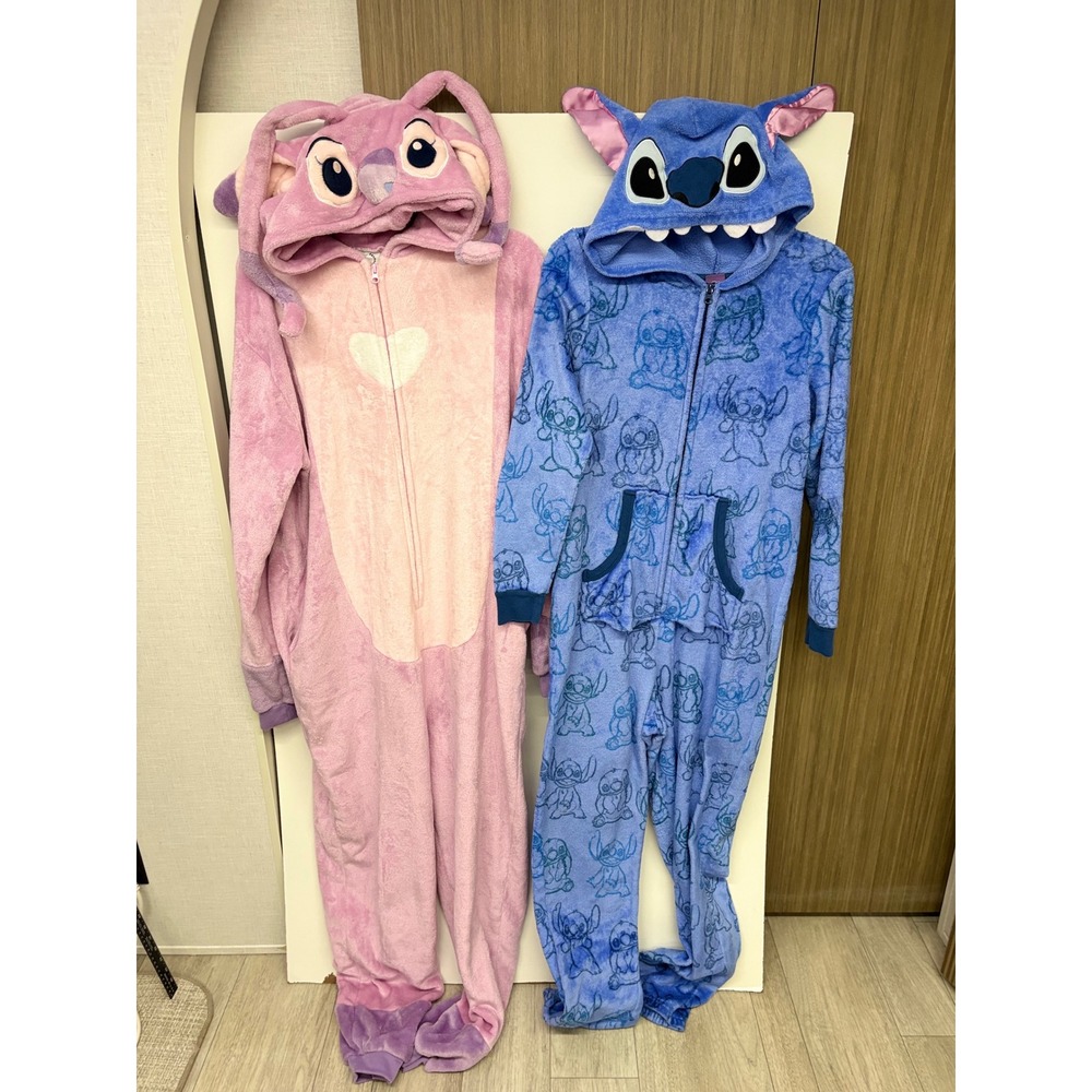 Stitch & Angel Halloween Couples Costume Kidcore Disney Loungewear Union Suit